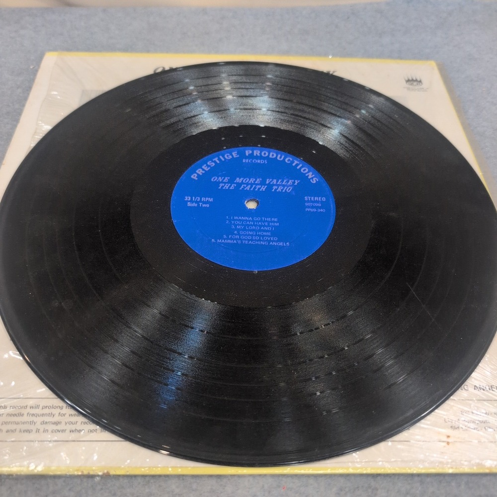 The Faith Trio One More Valley Vinyl LP Prestige Productions 90709A Gospel Recor - Picture 5 of 6